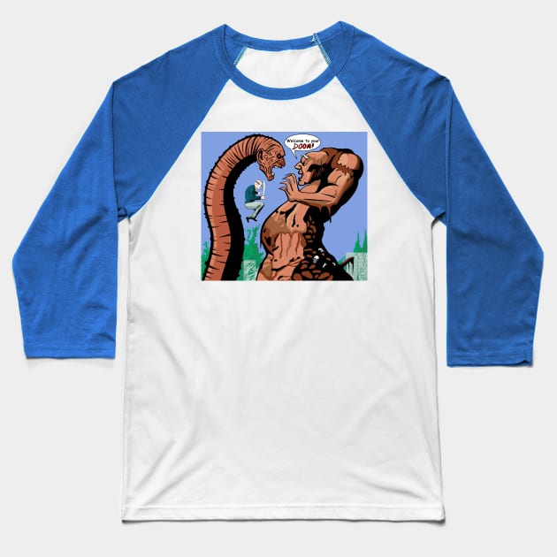 Altered Beast vs Freddy and Jason Baseball T-Shirt by DougSQ